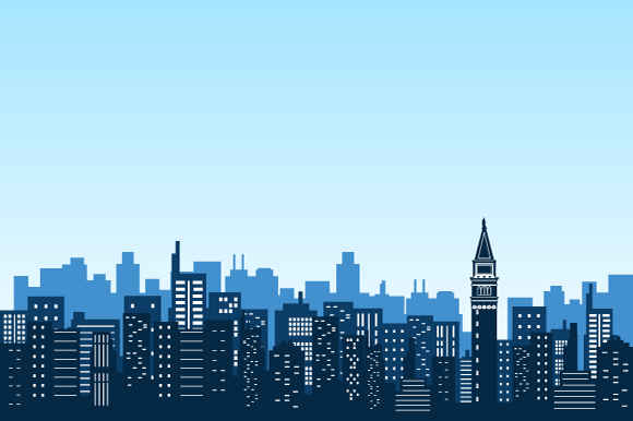 Download Silhouettes of Urban Buildings Apartment - Building Collection