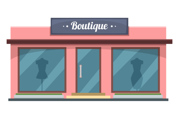 Download Boutique Building. Fashion Store Facade. - Building Collection