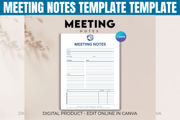 Download Meeting Notes Canva Template - Meeting Collection