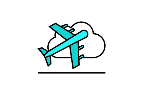 Download Flat Icon of Airplane Transportation - Transport Collection