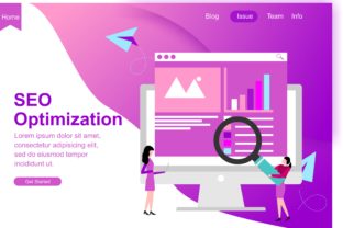 Download Web Page Design for SEO, Teamwork and Business Strategy. Modern Website Vector Illustration - Work Collection