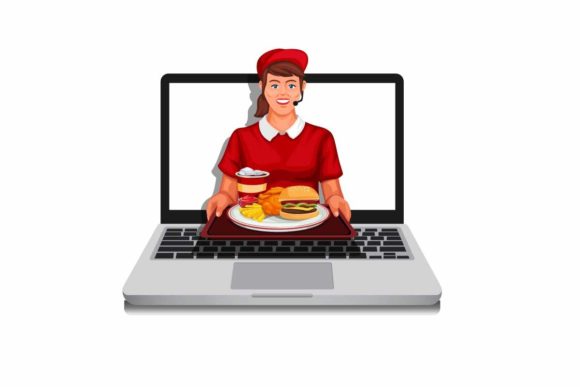 Download Girl Fast Food Worker Served Food Online - Work Collection
