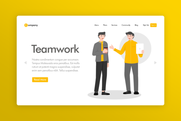 Download Website Illustration - Teamwork - Work Collection